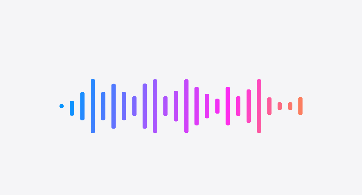 Onde sonore affichée dans un dégradé de couleurs