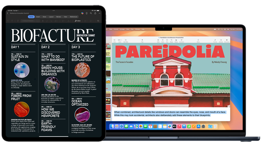 iPadissa ja MacBookissa näkyy koulutehtäviä.