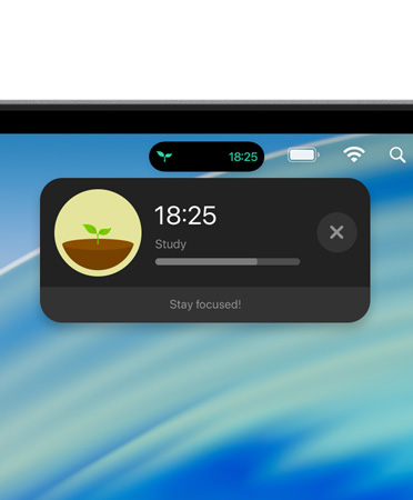 Top of Mac device screen showing the menu bar with an expanded Live Activity for Uber Eats