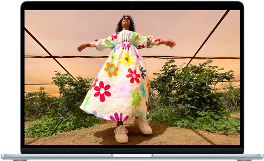 MacBook Air 13 吋，展示 Liquid Retina 顯示器