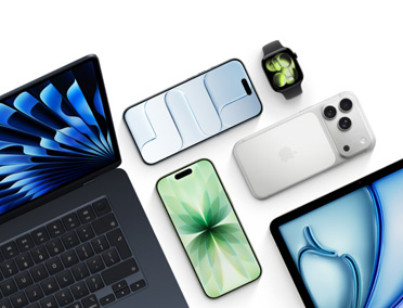 FVarious Apple devices, including MacBook Air, iPhone Air, iPhone 17 Pro, iPad Air, Apple Watch Series 11.