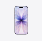 iPhone 17, face avant, coloris lavande, Dynamic Island centré au sommet