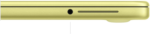 MacBook Neo 13-inch with A18 Pro, closed, right side, showing 3.5mm headphone jack